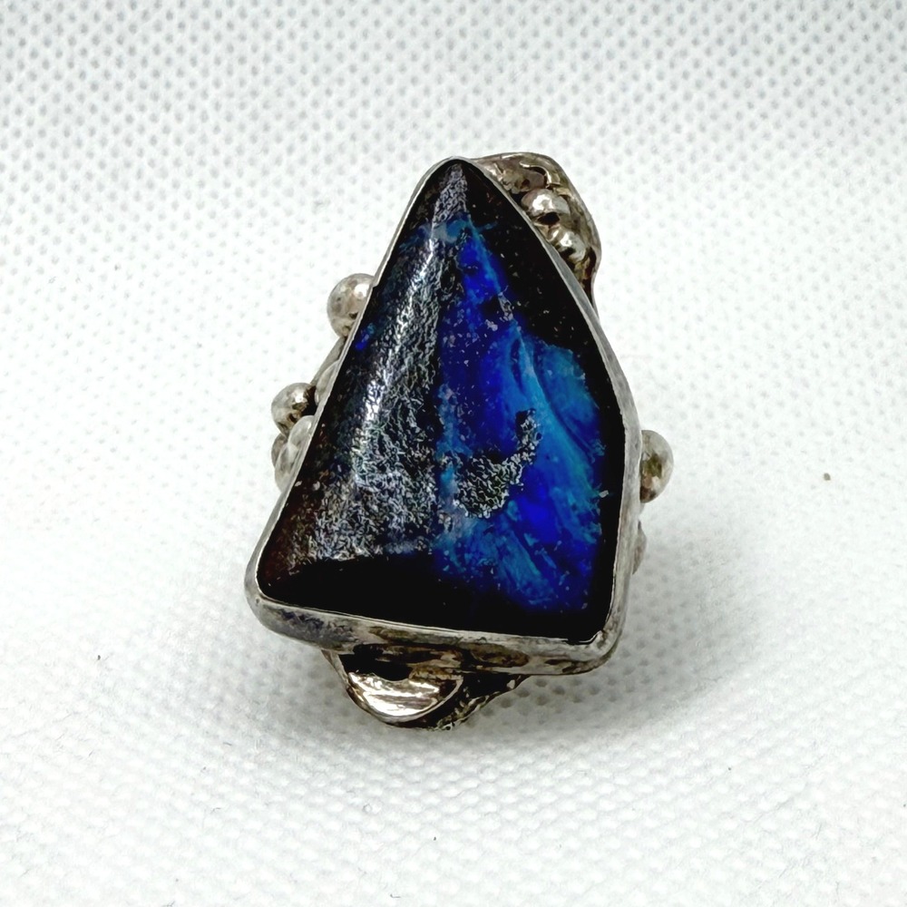 Diane Martsz Ring Silver Boulder Opal Size 7.5